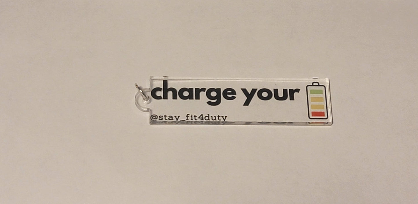 Charm keychain: Charge your battery