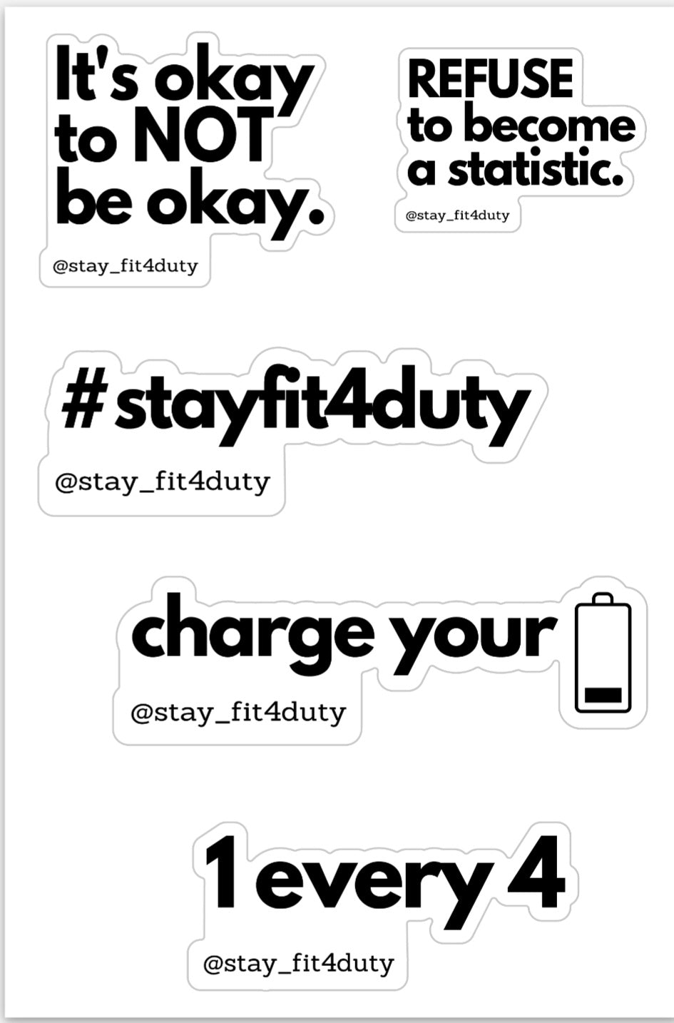 Sticker Sheet: Stay Fit 4 Duty